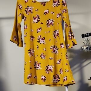 George Floral Print Yellow Dress